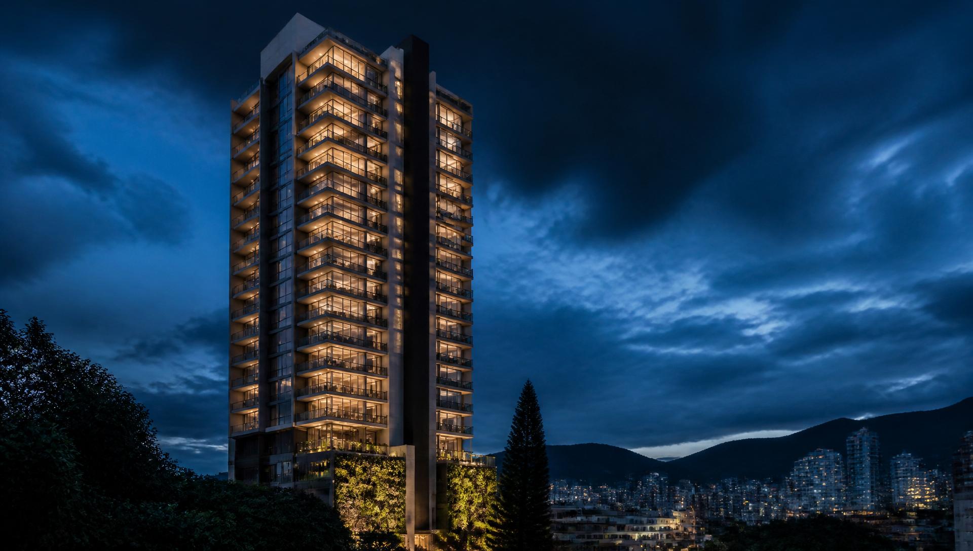 Torre residencial moderna desarrollada por GSS en Colombia